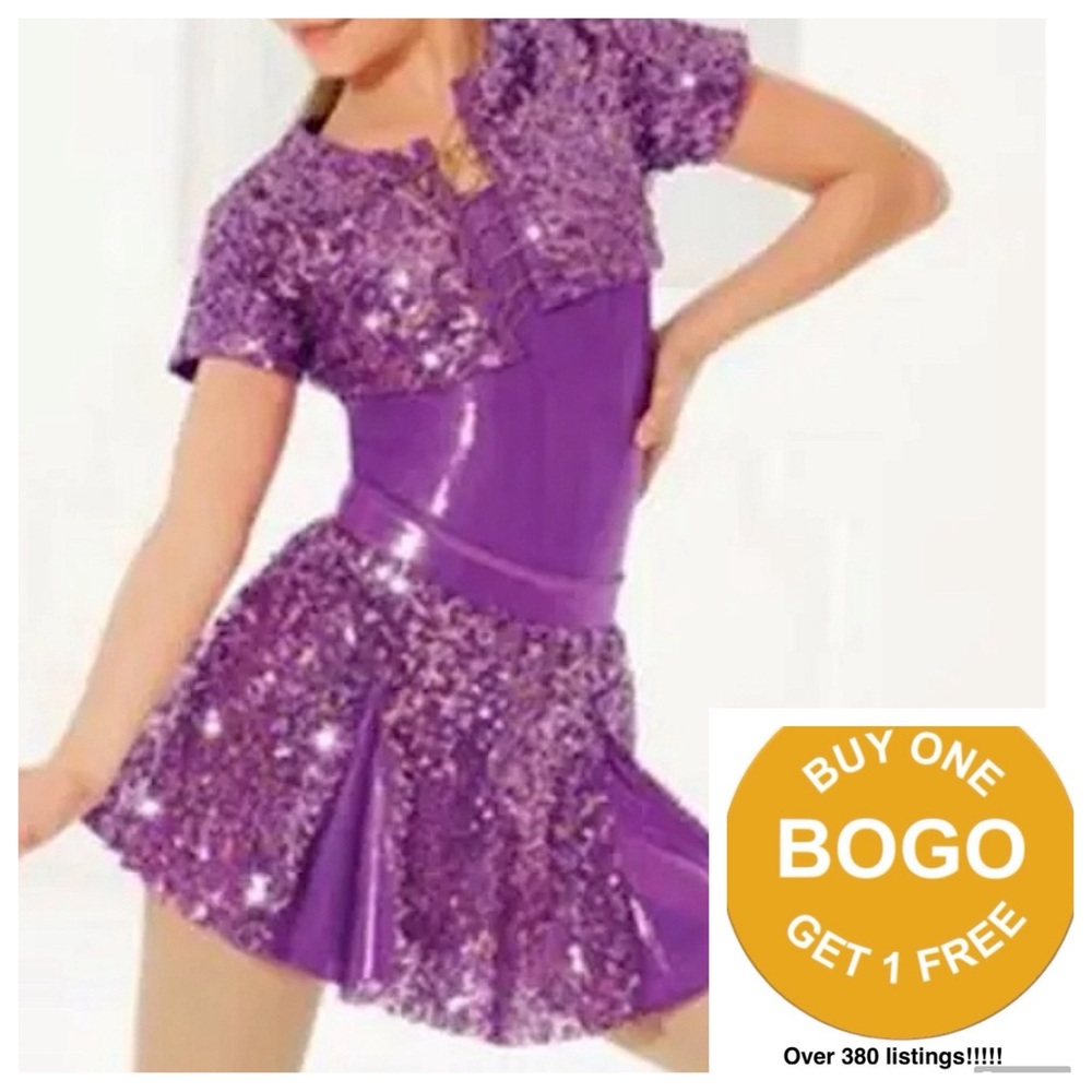 Revolution Dance purple sequin Costume Disco
